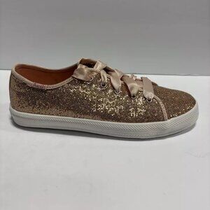 Keds Kids’ Kickstart Celebrations Gold Sneakers, Girls’ Size 2.5 M